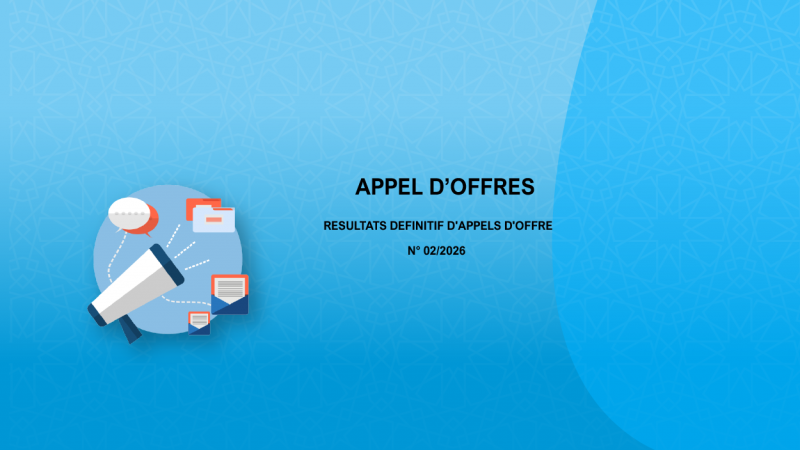 RESULTAT DEFINITIF D'APPEL D'OFFRE OUVERT N° 02/2026